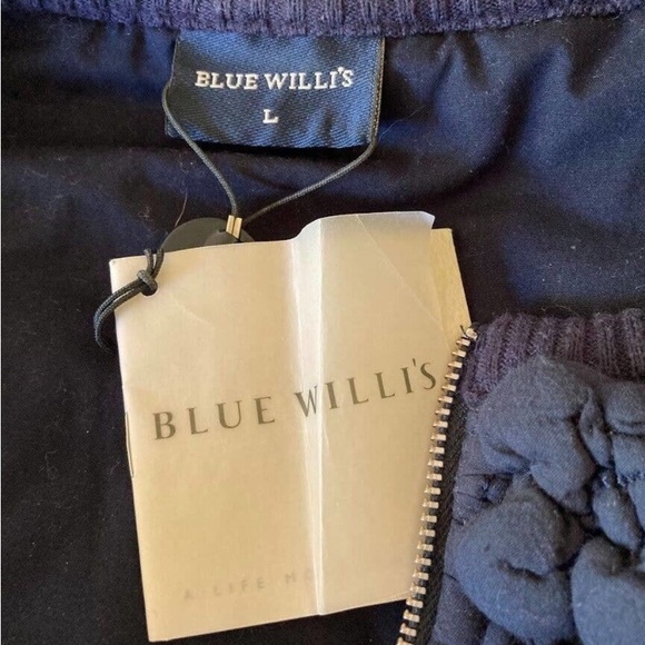 Blue Willi’s Denmark Design Linen Full zip up cardigan NWT Large - Picture 6 of 6